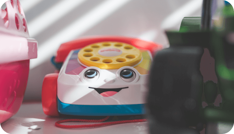 photo of a toy telephone