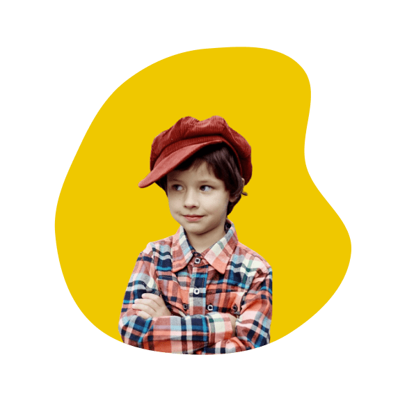 smiling child in a hat