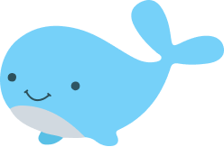 smiling cartoon whale